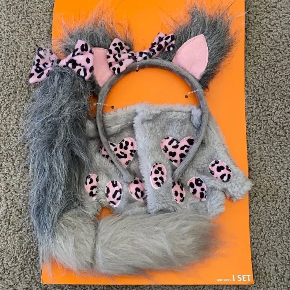 Adult Cat Set Halloween Costume One Size Fits Most NWT